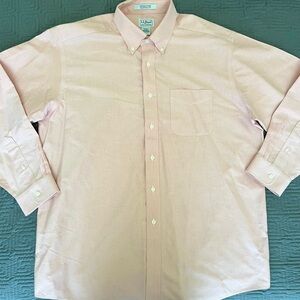 L.L. Bean Men's Light Pink Vintage Oxford Long Sleeve